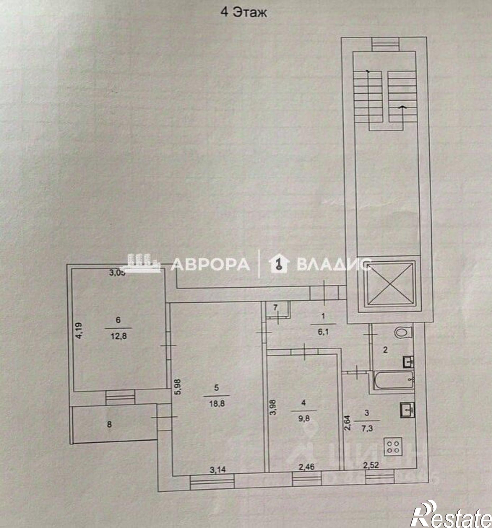 Купить квартиру за 3 900 000 рублей на улица Ворошилова, 29