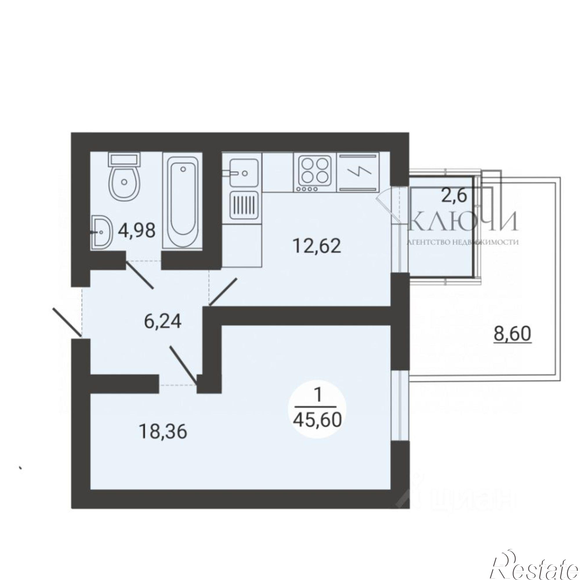 Купить квартиру за 4 467 870 рублей на ул Зеленый лог, 2Б