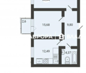 2-комн, 64кв м, этаж 2/3 улица Тевосяна, 32