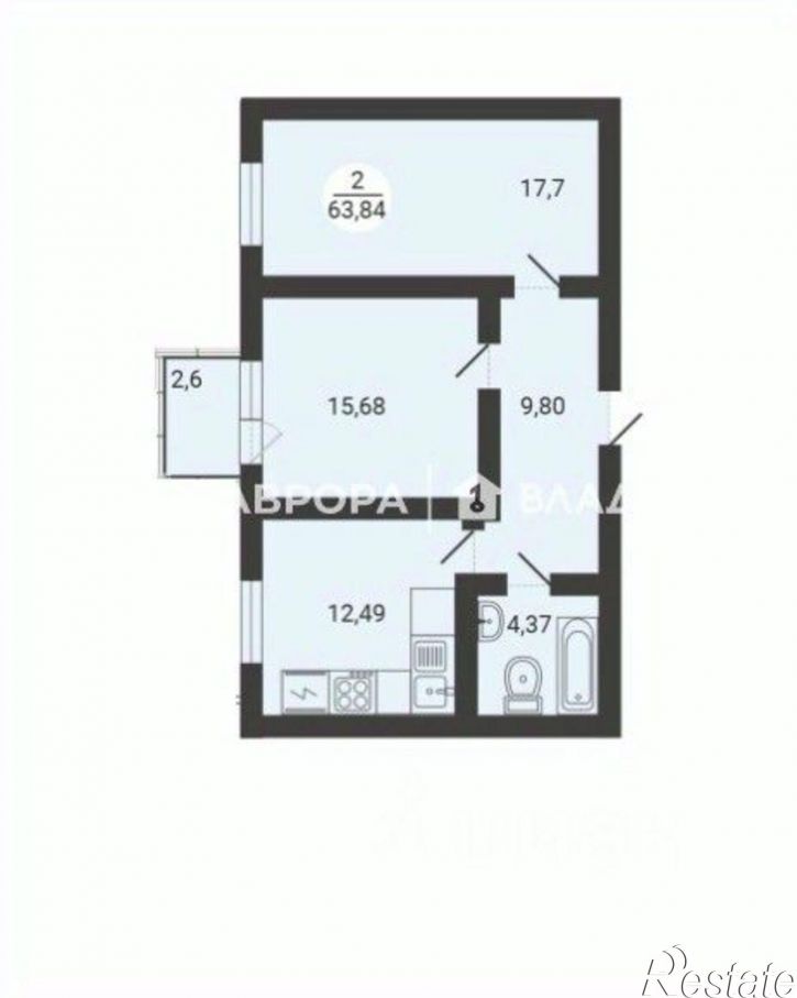 2-комн квартира улица Тевосяна, 32,  д. 32