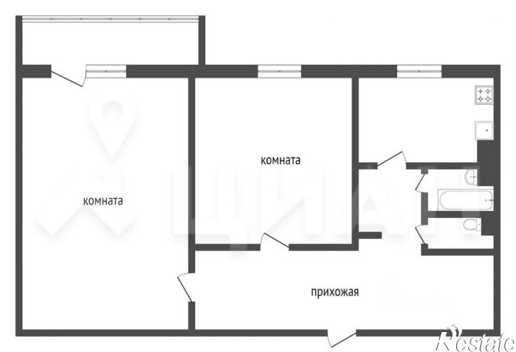 2-комн квартира ул Советской Армии, 43 1,  д. 43 1,  к. 1