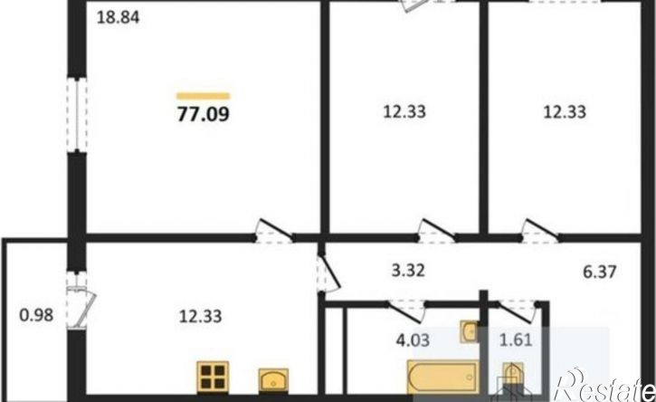 3-комн квартира ул Зеленый лог, 27,  д. 27